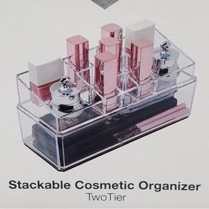 Sorbus Two Tier Cosmetic Beauty Storage Organizer 11 Slot Clear BNIB